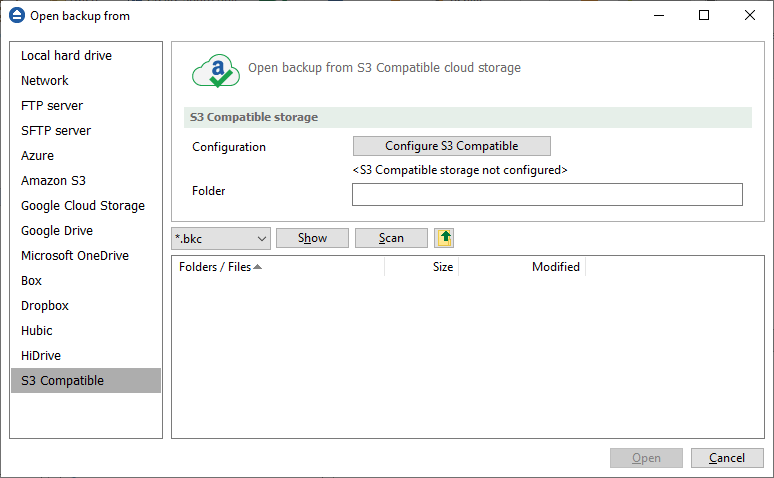 open-backup-s3-compatible open-backup-s3-compatible