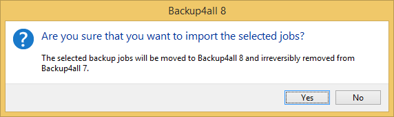 import backup job import backup job