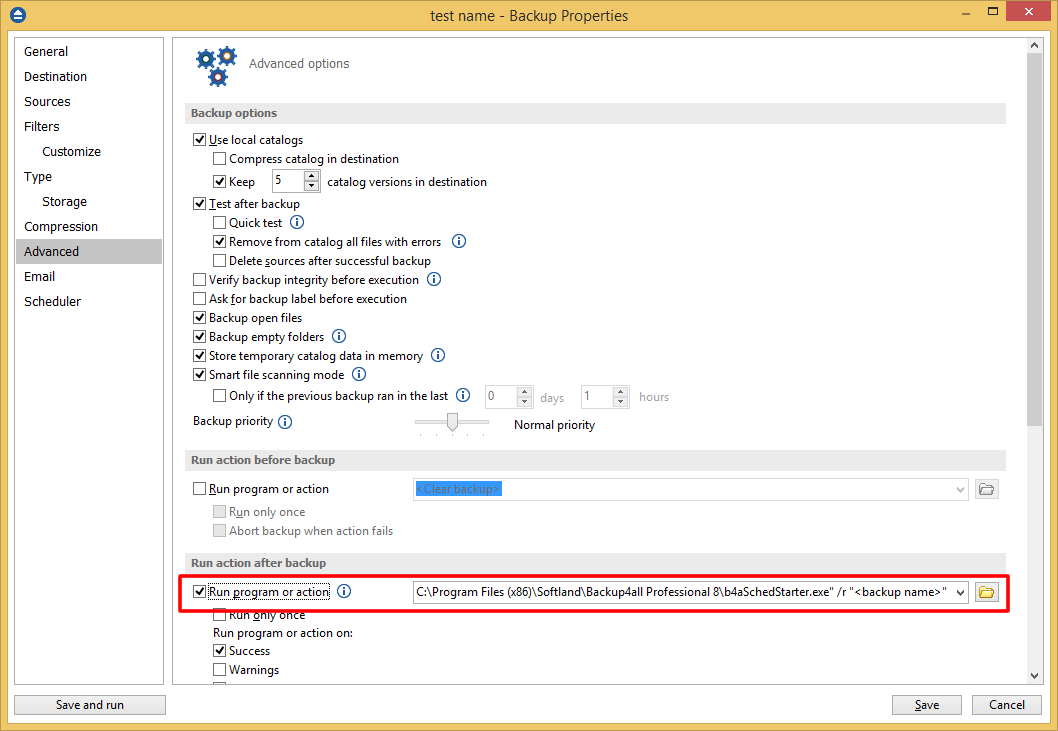 Configure backup Configure backup
