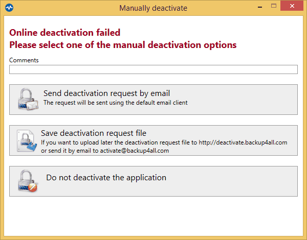 Backup4all Monitor - manual deactivation Backup4all Monitor - manual deactivation