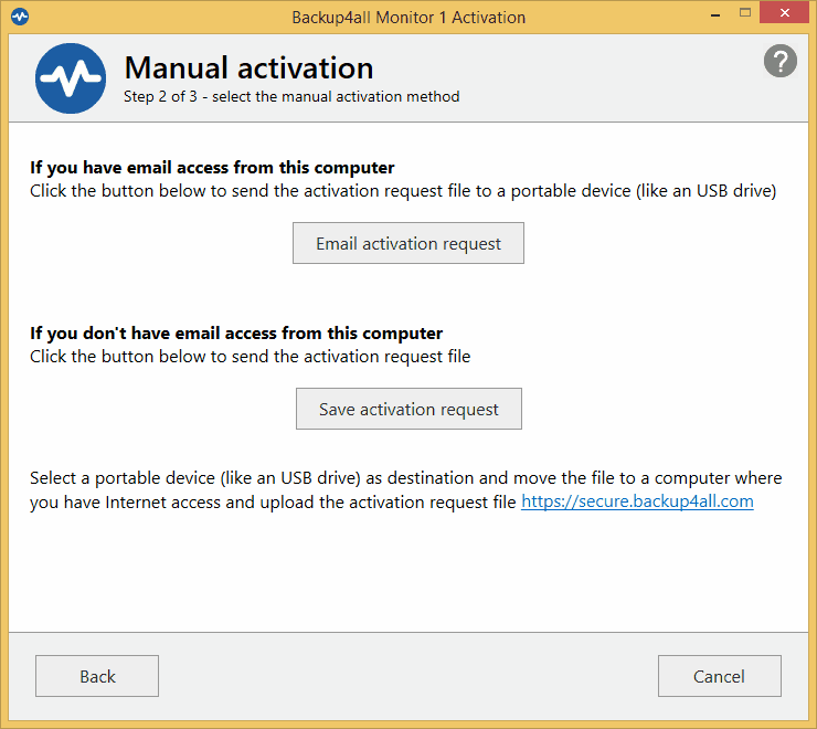 Backup4all Monitor - manual activation Backup4all Monitor - manual activation