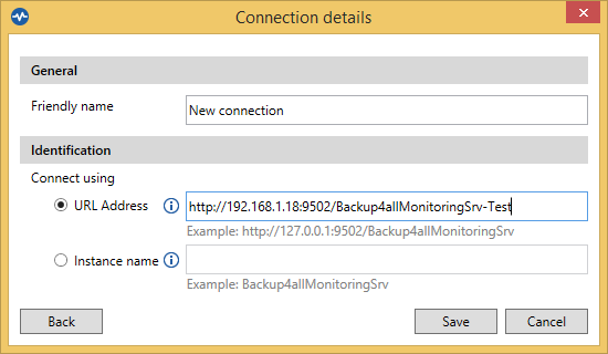 Backup4all Monitor - Remote connection Backup4all Monitor - Remote connection
