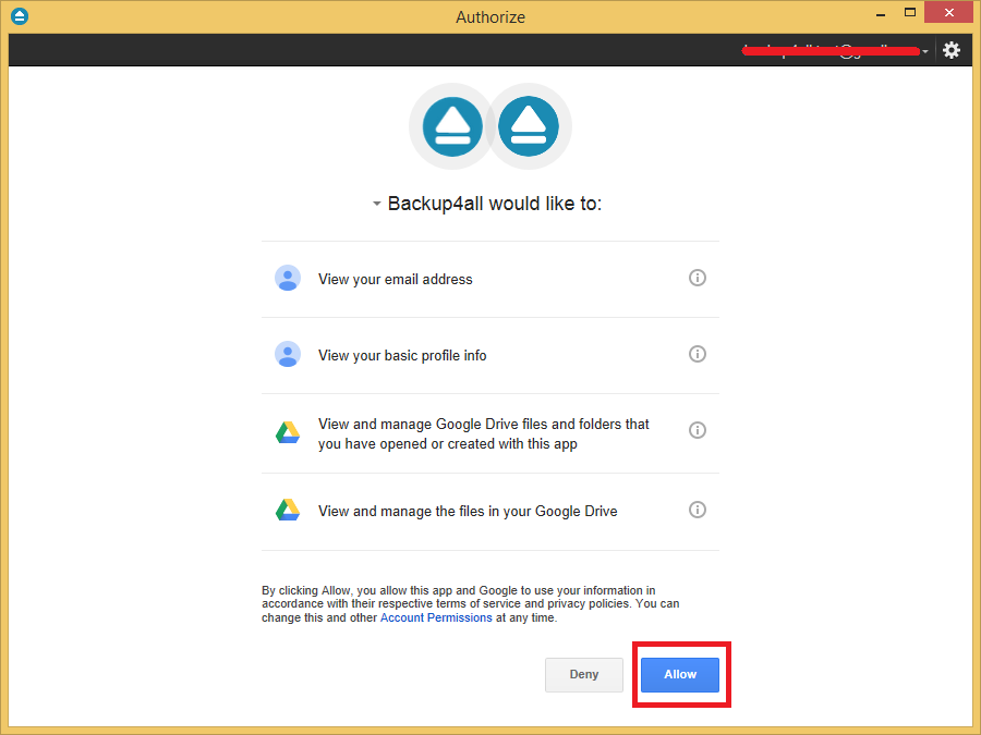 google drive backup