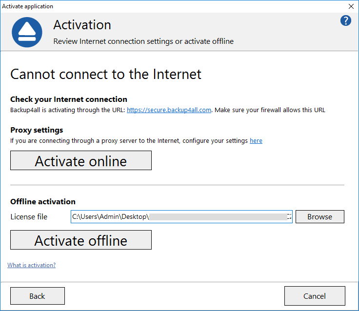 Backup4all 9 - Manual Activation 3 Backup4all 9 - Manual Activation 3
