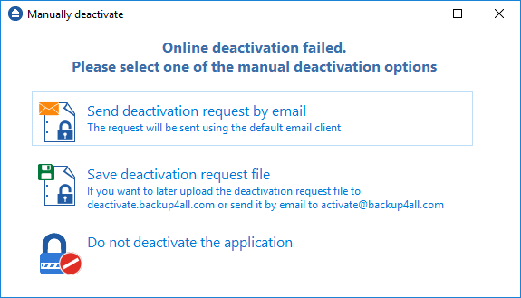 Manual Deactivation 1 Manual Deactivation 1