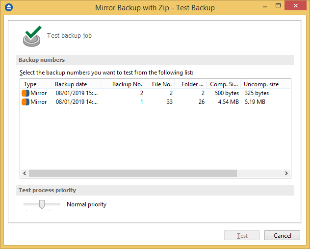 Mirror backup Mirror backup