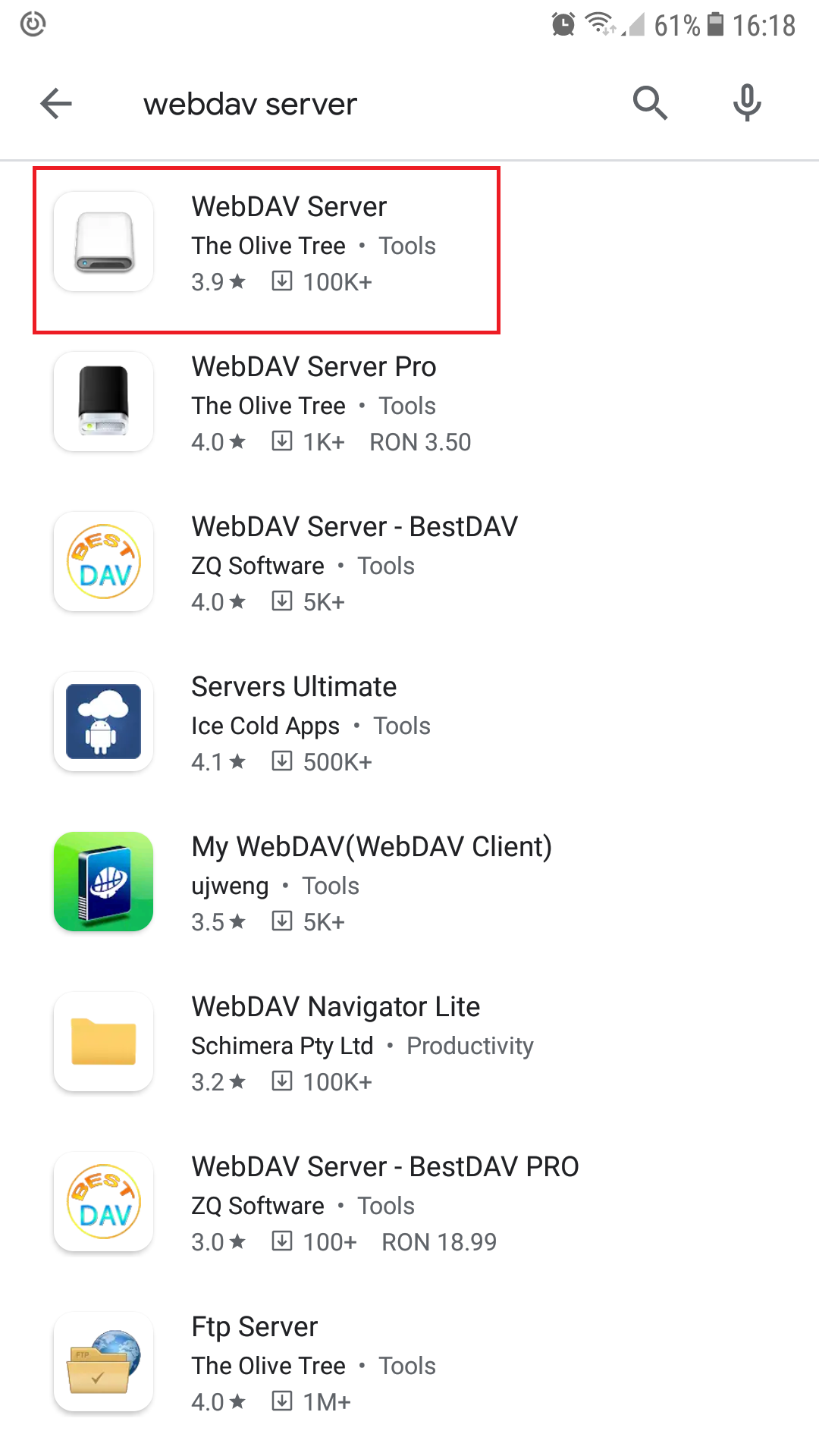 webdav server pro android