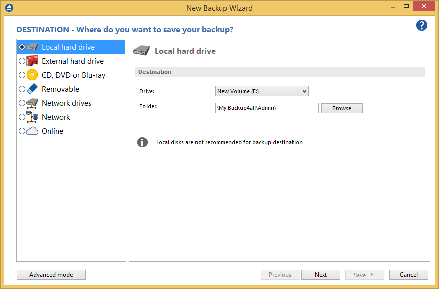 Smart backup Smart backup