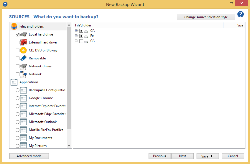 Smart backup Smart backup