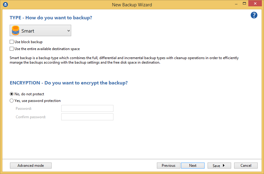 Smart backup Smart backup